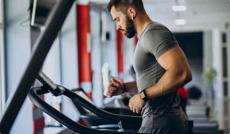 man on treadmill