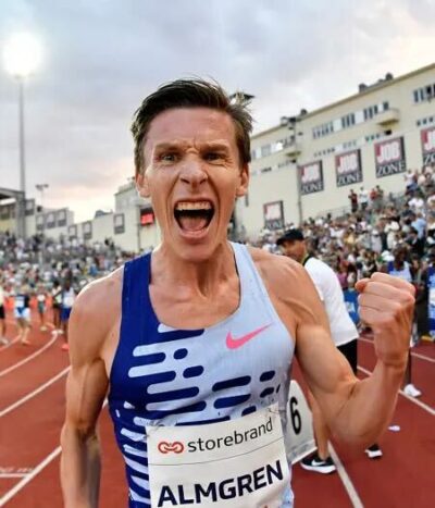 Andreas Almgren celebrates 1500m record