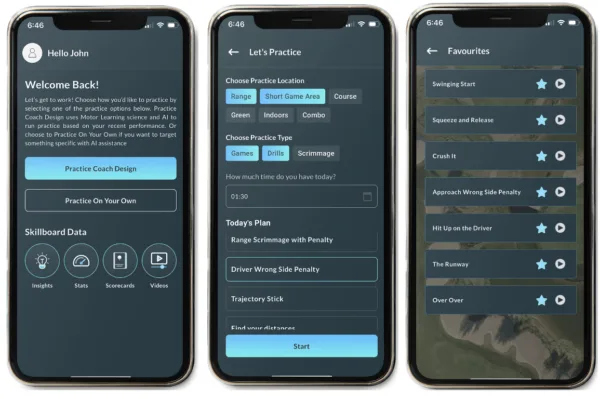 Practice Coach golf app