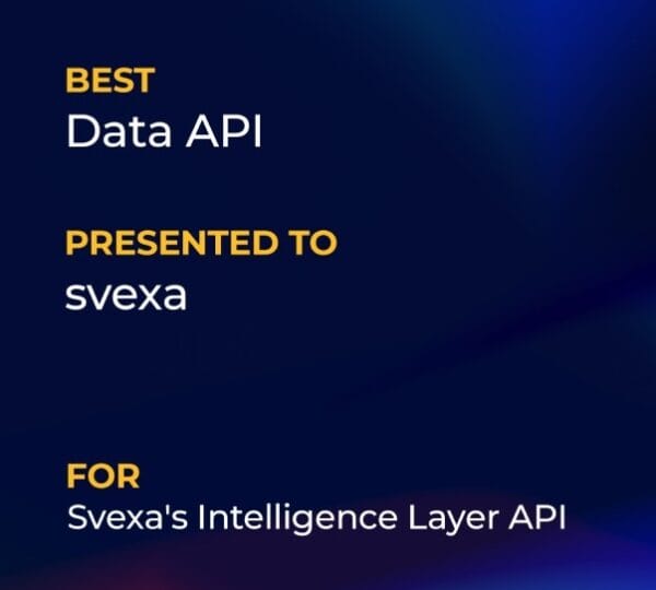 API World Best-Data-API award 2025 svexa