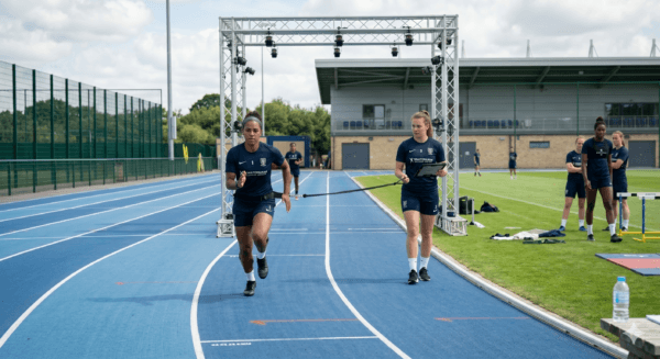 female athletes on track