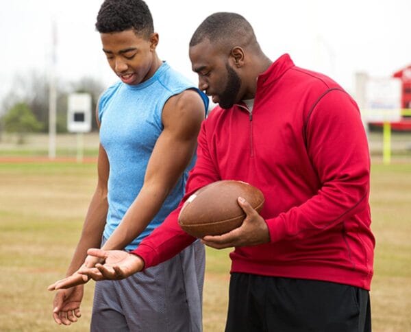 coach and player rugby